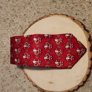 Hallmark Holiday Traditions Christmas Santa Design Silk Tie by MMG